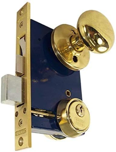 Marks 22AC LHR Double Cylinder Iron Gate Ornamental Mortise Lock Set with 2-1/2 Backset