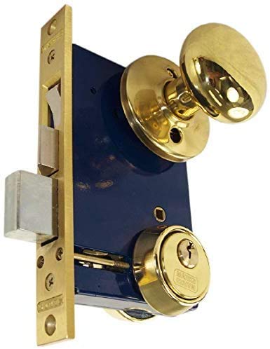 Marks 22AC LHR Double Cylinder Iron Gate Ornamental Mortise Lock Set with 2-1/2" Backset