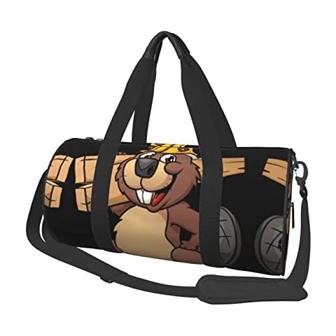 Beaver Working Sports Gym Bag with Wet Pocket & Shoes Compartment, Travel Duffel Bag for Men Women Cover