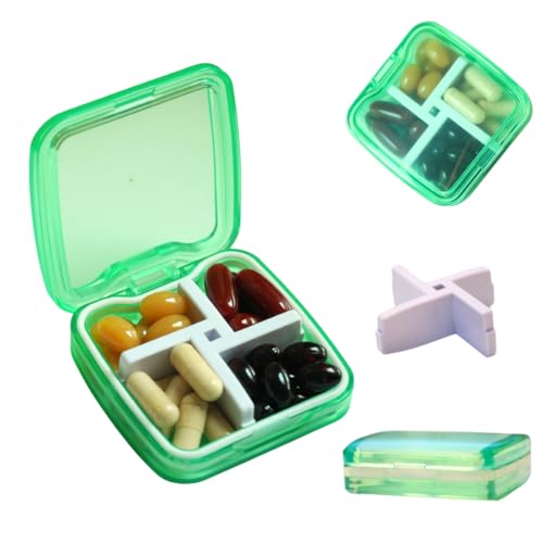 Pill Organizer, Pill Box, Travel Size Pill Container, Portable Travel,