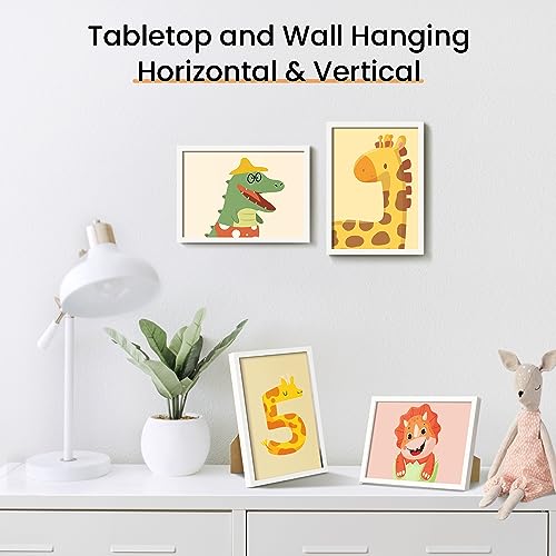 Image of upsimples 5x7 Picture Frame Glass, Thin Border, White Photo Frames, 3 Pack | Cute Picture Frames, Fit 5 x 7 Photos for Family, Baby, Wall and Tabletop Display, Home Decor for Mother's Day, Christmas