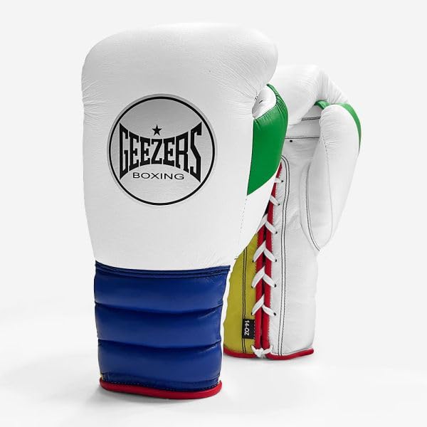 Geezers Halo Training/Sparring Boxing Gloves - Lace (MULTI COLOUR, 12OZ) โ image 1