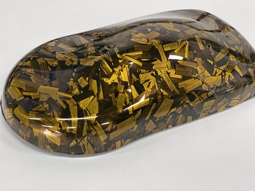 Image of LZLRUN Gloss Forged Carbon Fiber Self Adhesive Vinyl Wrap Film for Car Moto (Gold, 1.65ft x 3.5ft)