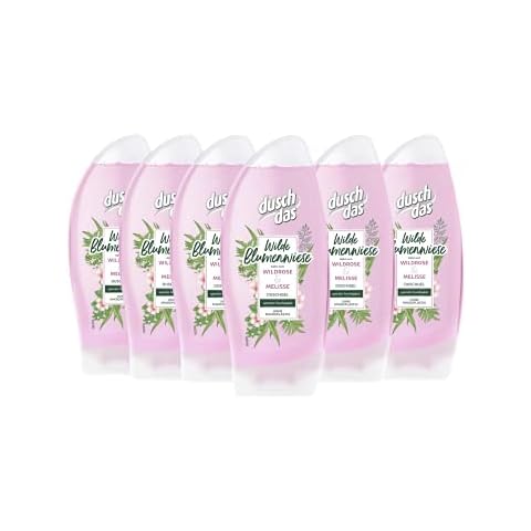Duschdas Duschgel Damen 6er Pack Wilde Blumenwiese Wildrose & Melisse Duschbad natürlich frischer Duft 1,5L Cover