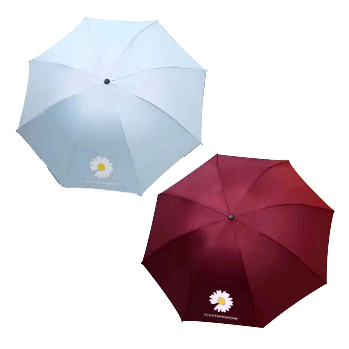 kekemi 3 Fold Flower Print Manual Sun & Rain Umbrella for Men & Women (Pack of 2)-picture-48