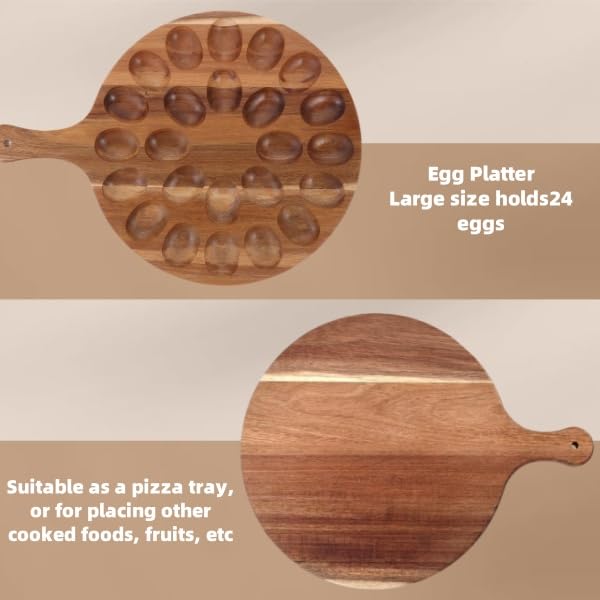 Plato de huevos rellenos OUNONA reversible: lleva tus aperitivos sin caídas 5