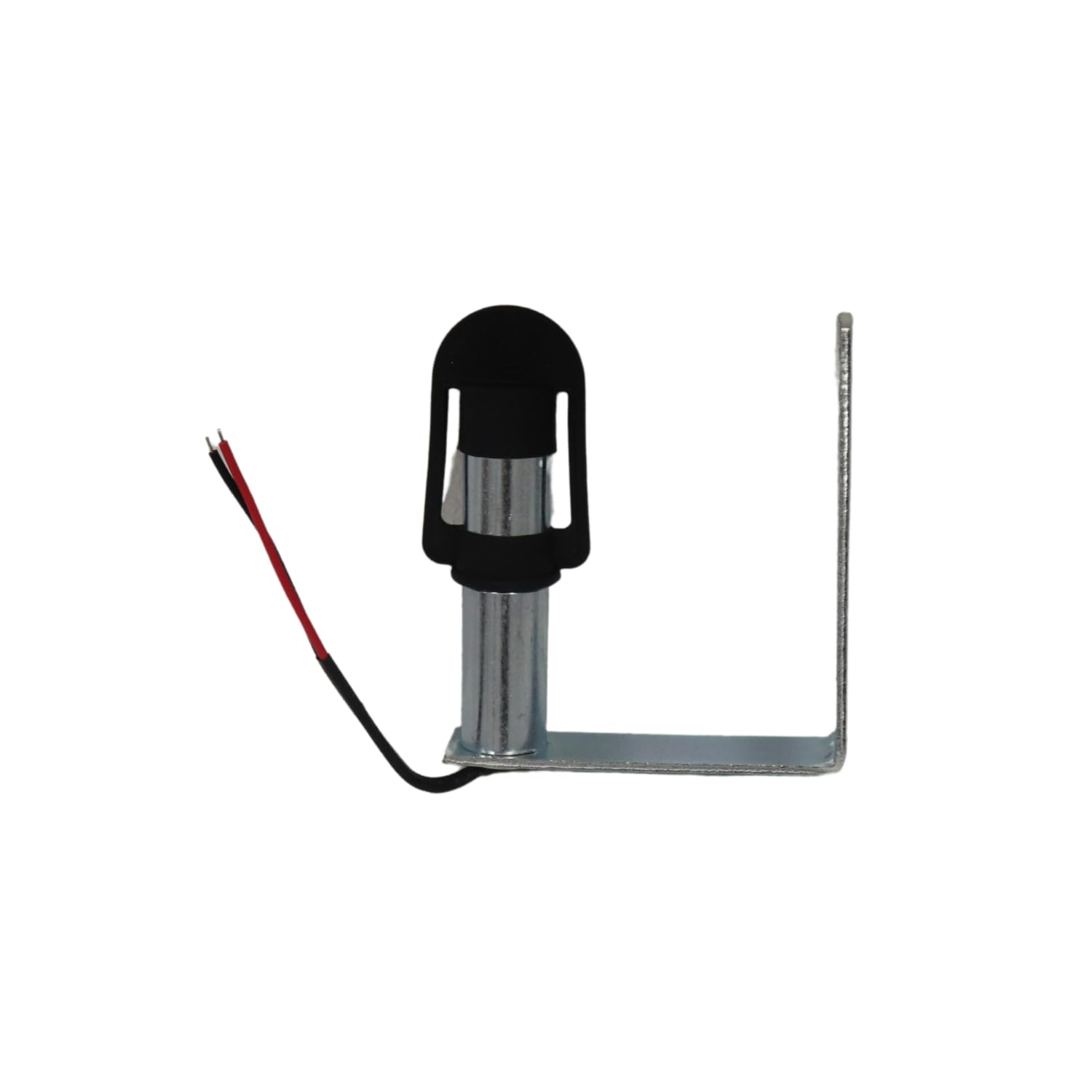 Ama Piantone di Supporto per Lampeggiante in Metallo Zincato – Altezza 121 mm, Diametro 24 mm, Staffa a L, Compatibile con Lampeggianti a Base Flessibile e a Imbuto