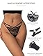 comeondear Sexy Tangas für Frauen Spitze Große Größen Mini String Dünn Durchsichtig Erotische Höschen Dessous Damen Unterwäsche Curvy Thong T Back Bikini Niedrige Taille Panty Slips Hipster(Schwarz,L)