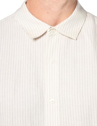 PAIGE Men's Peters Linen Pinstripe Button Up Shirt2