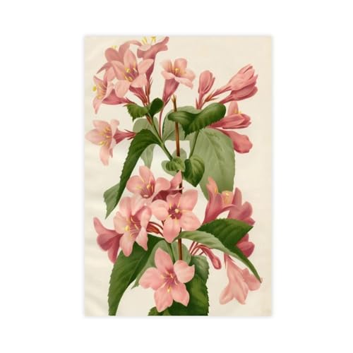 Poster bouquet de fleurs roses style aquarelle vintage sur toile format 50x75 cm