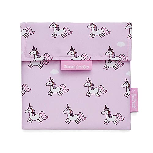 Roll'eat ® | Porta Sandwich Reutilizable, Bolsa Ecológica sin BPA, Porta Bocadillo de Color Unicorns - Snack'n'Go Animals