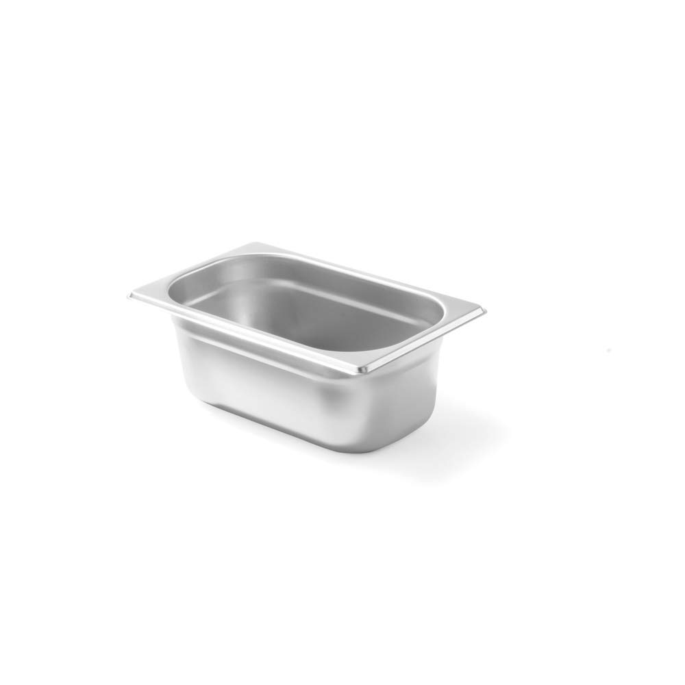 HENDI Contenitori per gastronomia, resistenti a temperature da -40° a 300°C, adatti per ambienti di raffreddamento e congelatore, 2,8L, GN 1/4, 265 x 162 x 100 mm, in acciaio inox, 24 pezzi