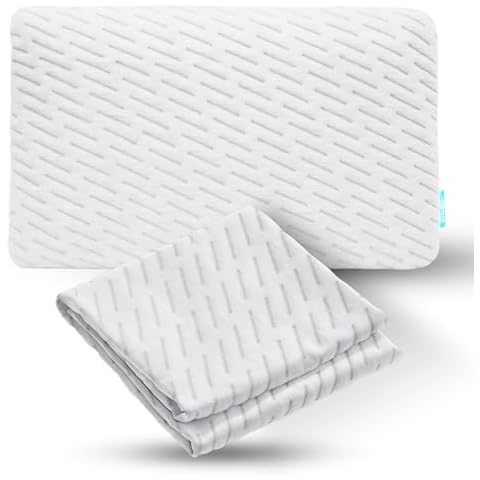 BLISSBURY Stomach Pillow CASE (Case Only) - Standard Width (2.6" H or 3.3" H (White) Cover