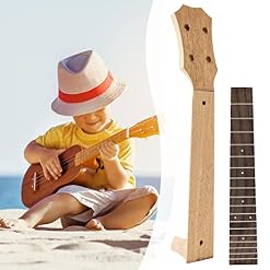 Manche et touche de ukulélé - Manche de ukulélé en bois de bricolage | Pièces de touche de ukulélé, touche en… – Image 2