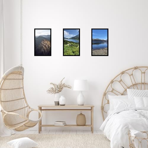 Image of JCJMY 8.5x14 Picture Frame Black for Wall Hanging, Wall Mounting Horizontally or Vertically, 8.5 x 14 Wall Gallery Poster Photo Frame with Shatter Resistant Plexiglass, Black