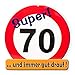 Produktbild Riesenschild 'Hurra! 70' Geburtstag 52cm