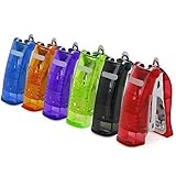 Emraw Mini Stand-Up Stapler Set Built-in Staple Remover 12 Sheet Capacity 500 Standard Staples Durable Plastic and Steel Assorted Colors Office and School Staplers Pack of 2