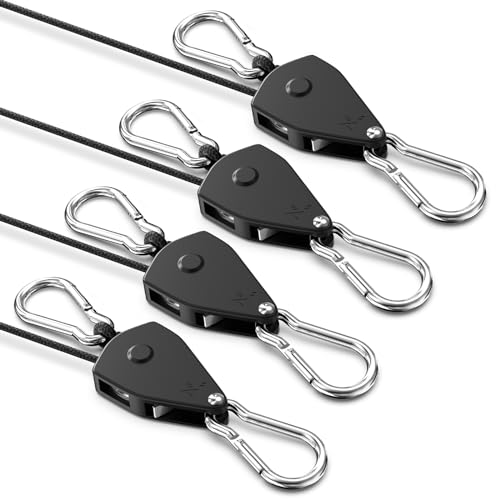 VIPARSPECTRA Retractable Ratchet Tie Down Straps (4-Pack)