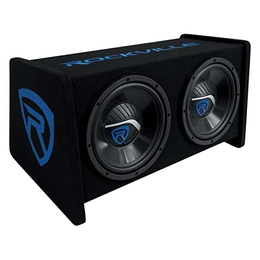 Rockville RV1010P Dual 10" 1000W Car Audio Subwoofers 4-Ohm, Vented Enclosure, High-Power Bass, Durable MDF Cabinet, for Car Audio Enthusiasts