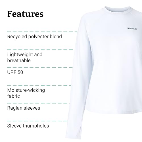 Image of MARMOT Women's Windridge Moisture Wicking, Breathable, UPF 50 Long Sleeve Shirt