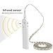 CFGROW LED Under Cabinet Lighting Motion Sensor, 10Ft Four Modes Bed Stairs Wardrobe Lamp Tape, Waterproof 5V USB LED Closet Night Strip Light for Indoor Home Bedroom Decor (Cold White, 3M x 1Pack)