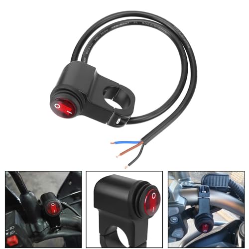 Interruptor de luces de motocicleta de 12V con doble switch estanco 6