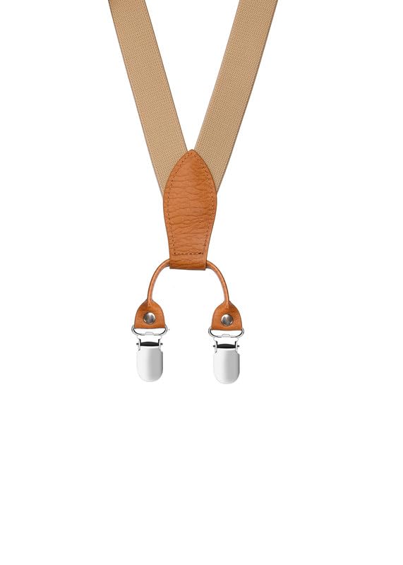 Shark Tooth Men's Boys' Suspenders and Bow Tie Set Adjustable with 4 metal Clips2