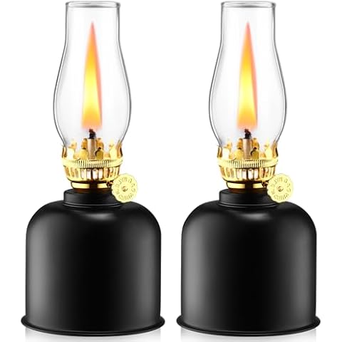 Tujoe Vintage Kerosene Oil Lamps Set Cover