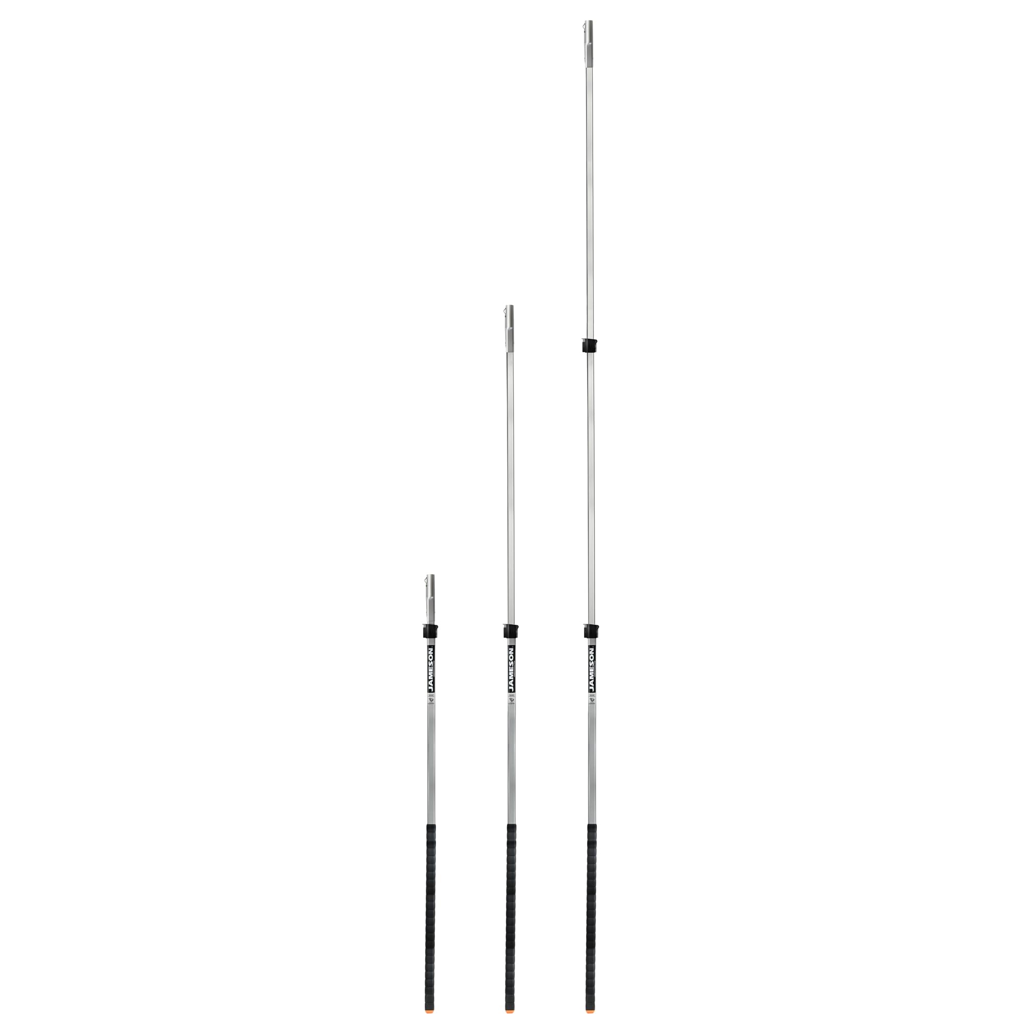 Jameson 16 ft Telescoping Extension Pole, Aluminum 85-192 in, Tri-Oval Lightweight Design, Double Lock System, Female Ferrule for Tree Pruning Tools : Patio, Lawn & Garden
