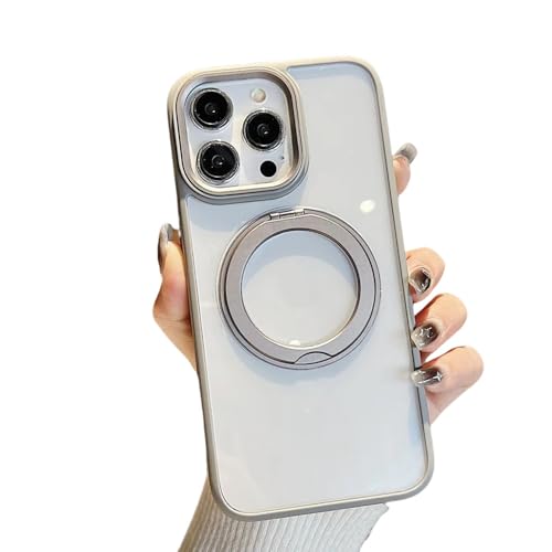 Coque iPhone 13 transparente rigide qui résout les chutes avec son support 360 gris