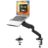 PUTORSEN 2 in 1 Laptop Stand Desk Holder, for 11.6-17.3 Inch Notebook & 17-32 Inch Monitor, Laptop Arm Mount Holds up to 9 kg, VESA 75/100 mm, Table Clamp and Eyelet Mounting