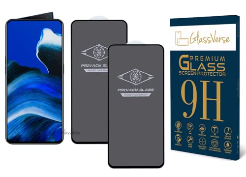 Image of GlassVerse Privacy Tempered Glass for Oppo Reno 2 | Anti Spy Screen Protector, 9H Hardness, Edge to Edge, Case Friendly, Hassle-less Installation Kit Included. (Pack of 2)
