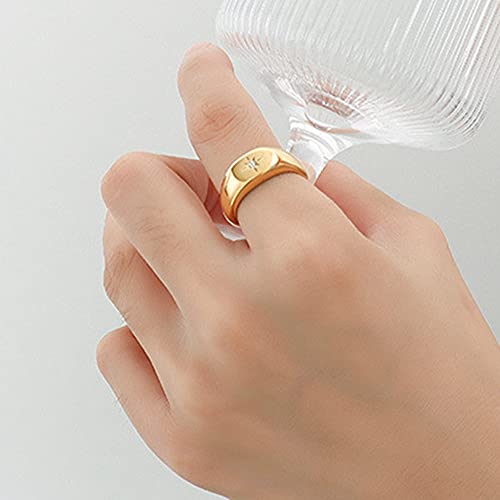 Jude Jewelers Stainless Steel Sunshine Signet Style Fashion Dainty Wedding Promise Festival Birthday Pinky Ring3