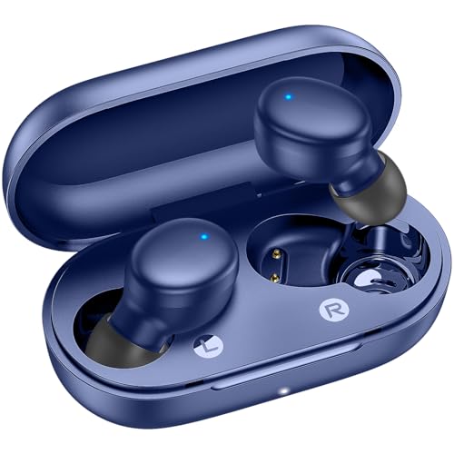 kurdene Wireless Earbuds Bluetooth 5.3 in Ear Buds Light Weight Headphones,Deep Bass Sound,Built in Mics Headset,Clear Calls Earphones for Sports Workout Blue