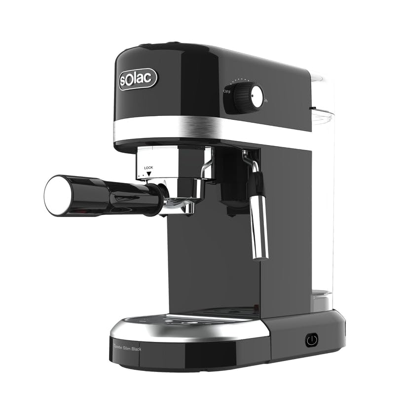 Solac - Cafetera Espresso 1350W | 20 Bares de Presión | Sistema Thermoblock | Café Programable | Vaporizador Orientable | Bandeja Calienta Tazas