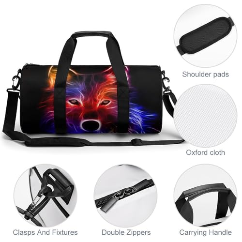 Sac de gym loup abstrait pour ne plus manquer de place en voyage