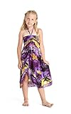 Girl Hawaiian Halter Dress in Purple Sunset Size 6