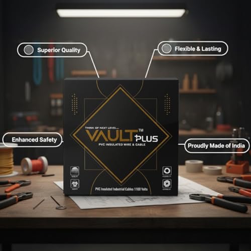 Image of VAULTPlus Green 4MM 90 MTR CCA Copper Electrical Wire |Conductivity Cable for Home & Industrial Wiring