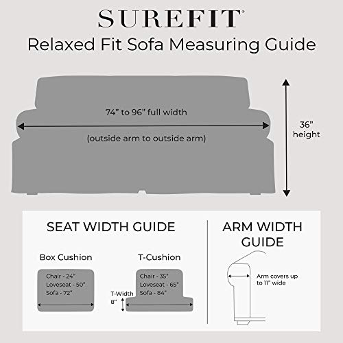 Surefit SF48446 Farmhouse Basketweave One Piece Slipcover thumb #4