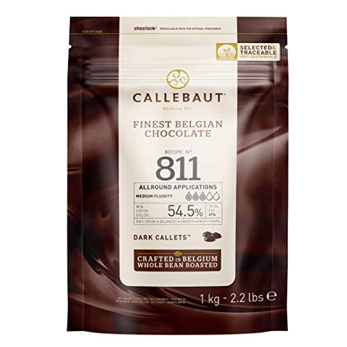 Callebaut Receipe No. 811 Kuvertüre Callets, Zartbitterschokolade, 54,5% Kakao, 1000 g