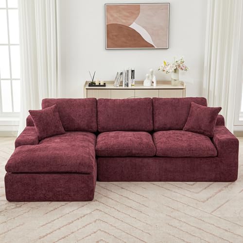 107" Cloud Sectional Couch with L-Shape Chaise Transform Your Space