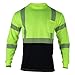 VENDACE 3pcs Safety T Shirts Reflective High Visibility Hi Vis Long Sleeve Construction Work Shirts for Men Class 3 (Yellow,XL)