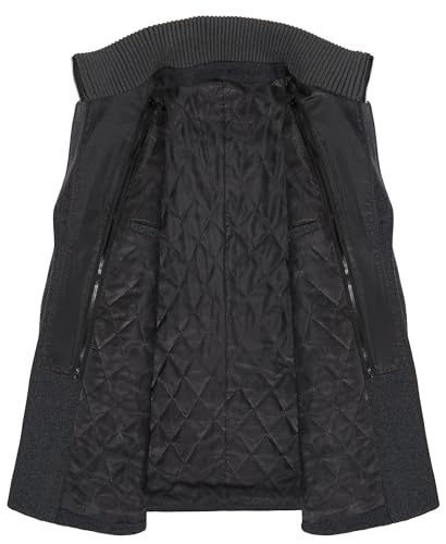 APTRO Men's Pea Coat Wool Jacket Windbreaker Single Breasted Winter Coat3