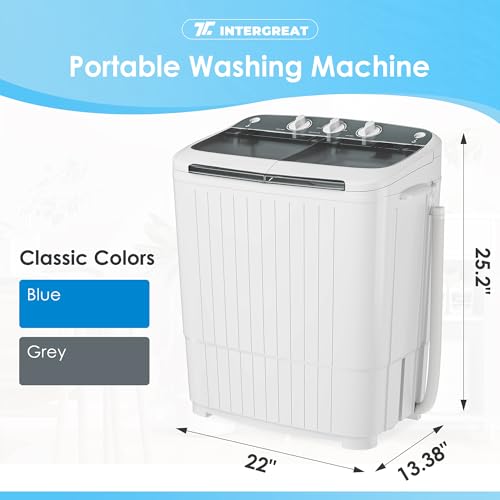 image for INTERGREAT Portable Washing Machine, 16lbs Compact Washer(9.6lbs) and 