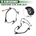 Motoforti Car Front Left Right ABS Speed Sensor, for Acura TL 2004-2008, Rubber, No.57450SEPA01/57455SEPA01, Black, 2 Pcs