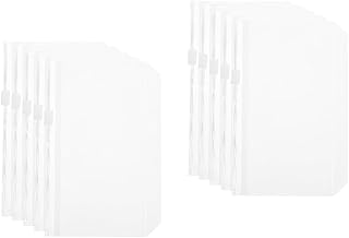Tofficu 10 pçs fichário Xcm sacos de armazenamento de PVC casa caderno folha transparente com zíper carta para bolsos pastas arquivo escritório seis furos livro zíper tamanho solto documento arquivo transparente