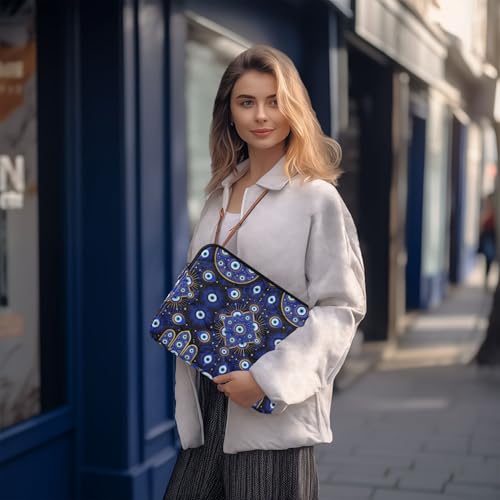 Funda para portátil azul de 15-16 pulgadas en poliéster miniatura 7