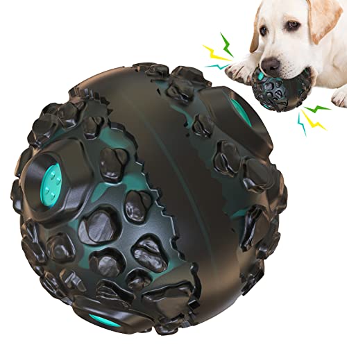 噛んで歯をきれいにする、きしむ犬用おもちゃボール。丈夫な大型犬用噛むボール。ペット用噛むおもちゃ。屋内屋外用。