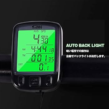 デジタルサイクルメーター ブラック 楽天市場】防水 時刻 速度 スピード 距離 ODO 走行時間 バック