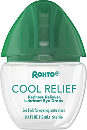 Rohto Fast Acting Redness Reliever Cooling Eye Drops, 0.4 Oz (2 Pack) #TOP5